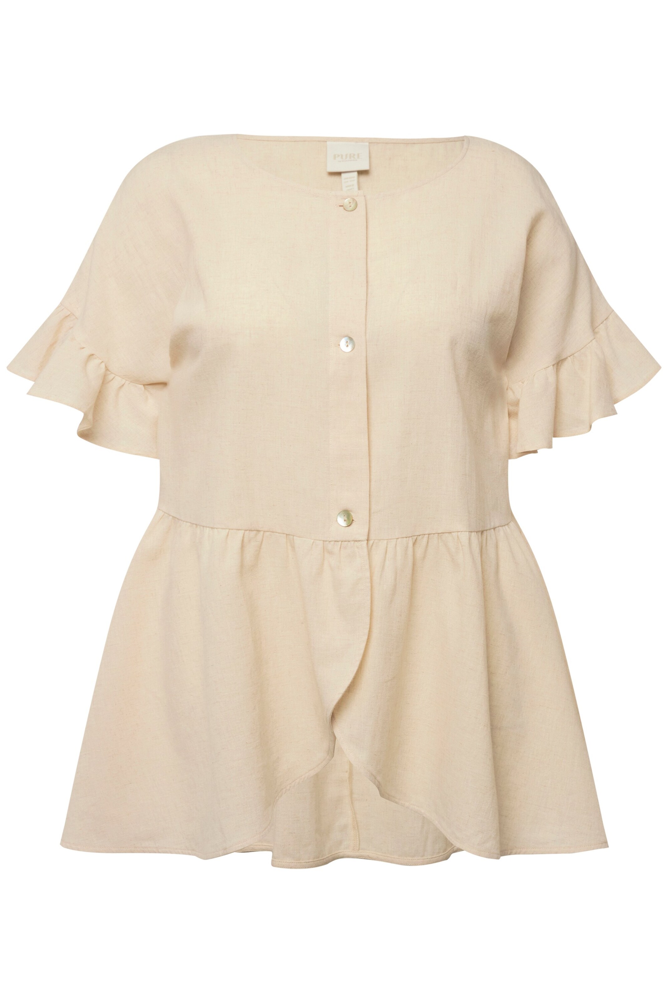 Ulla Popken Bluse in Beige: Vorderseite