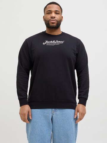 Jack & Jones Plus - Sudadera 'JJBeau' en negro: frente