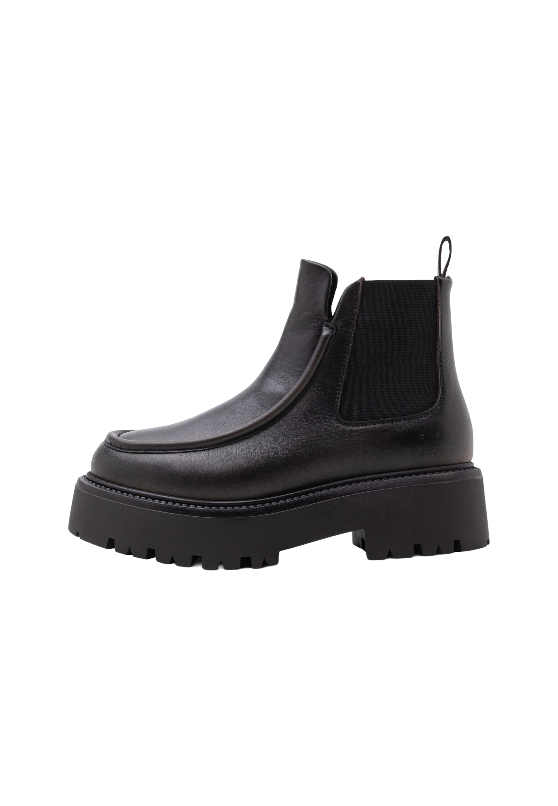 Copenhagen Studios - Botas Chelsea '725' en negro: frente