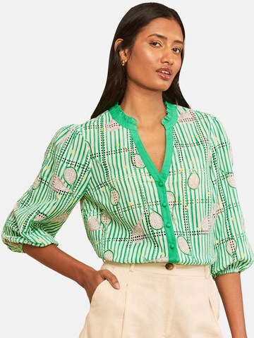 Camicia da donna di love & roses in verde: frontale