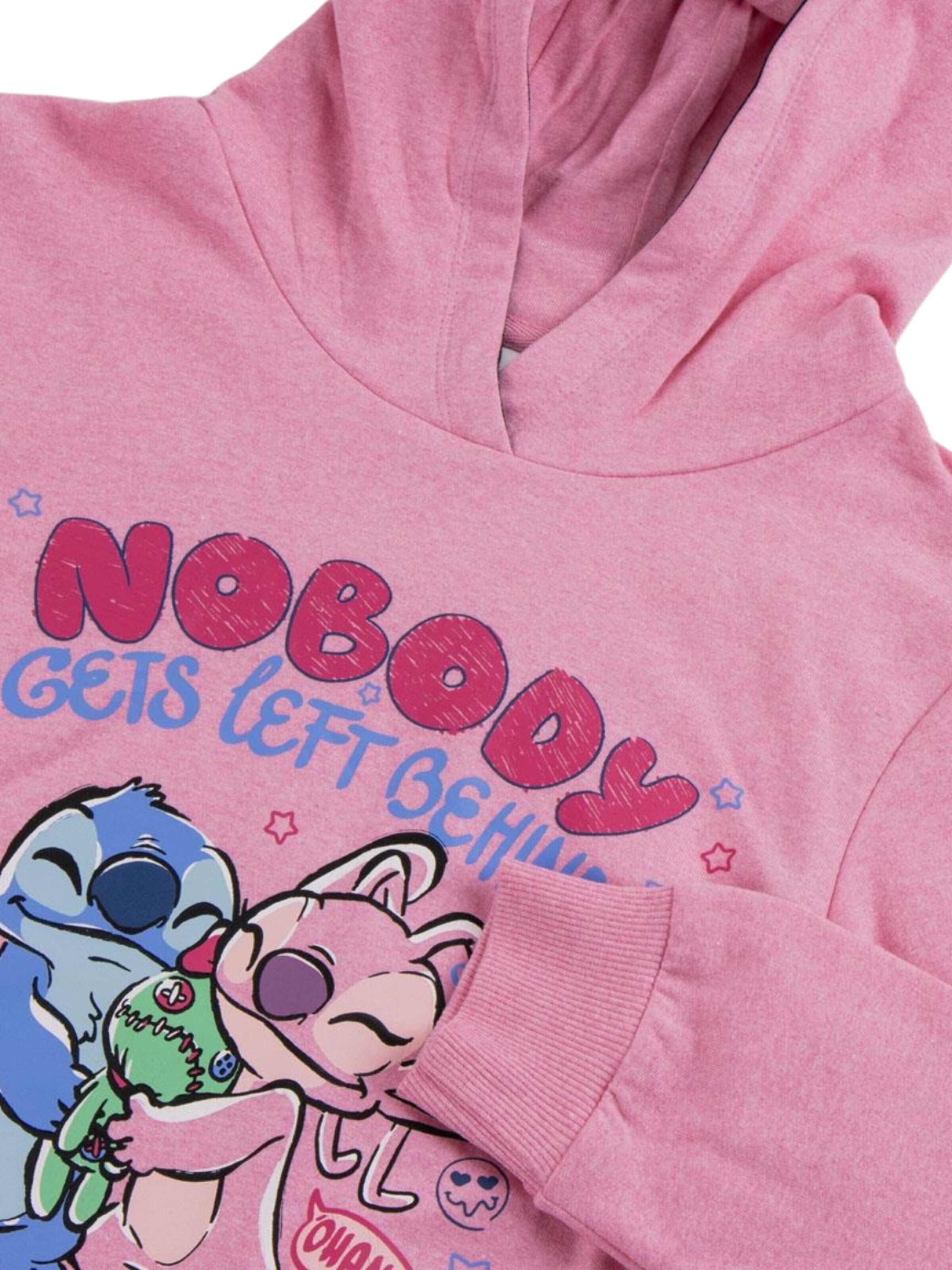 DISNEY Sweater 'Stitch Hoodie Meisjes – Roze – Lange Mouwen – Disney Sweater' in Pink