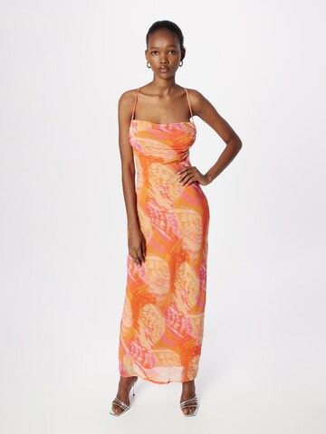 Gina Tricot Evening dress in Orange: front