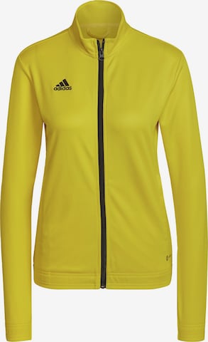 Giacca di felpa sportiva 'Entrada 22' di ADIDAS PERFORMANCE in giallo: frontale