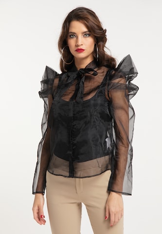 faina Blouse in Black: front