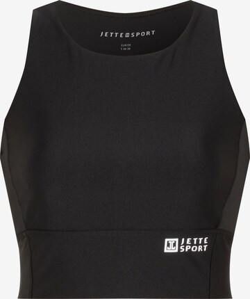 Jette Sport Bustier Sport-BH in Schwarz: predná strana