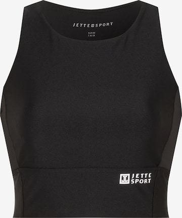 Jette Sport Bustier Sport-BH in Schwarz: predná strana