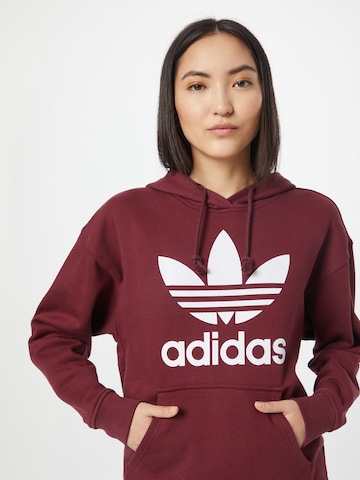 raudona ADIDAS ORIGINALS Megztinis be užsegimo 'Trefoil'