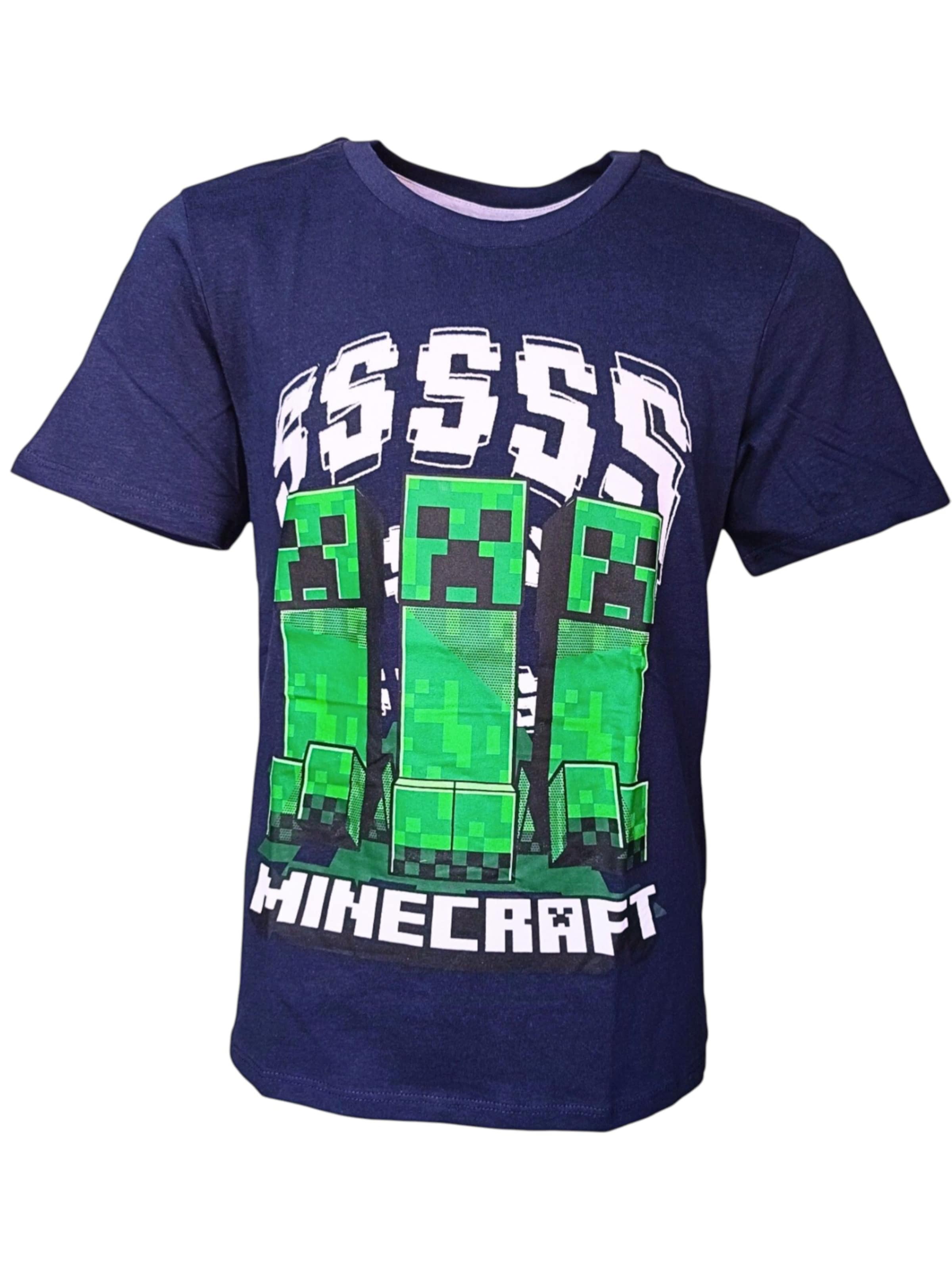 Minecraft Shirt 'Creeper'‌‌‌‌‌ in Blau: Vorderseite