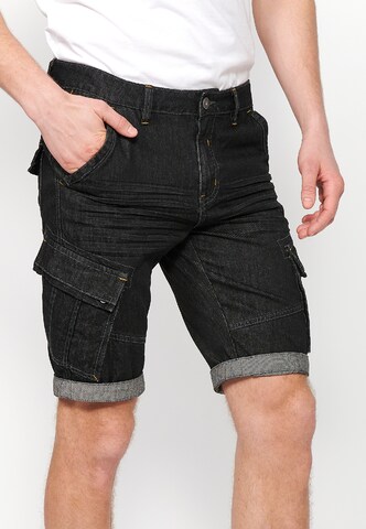 KOROSHI Regular Shorts 'Cowboy' in Schwarz: predná strana