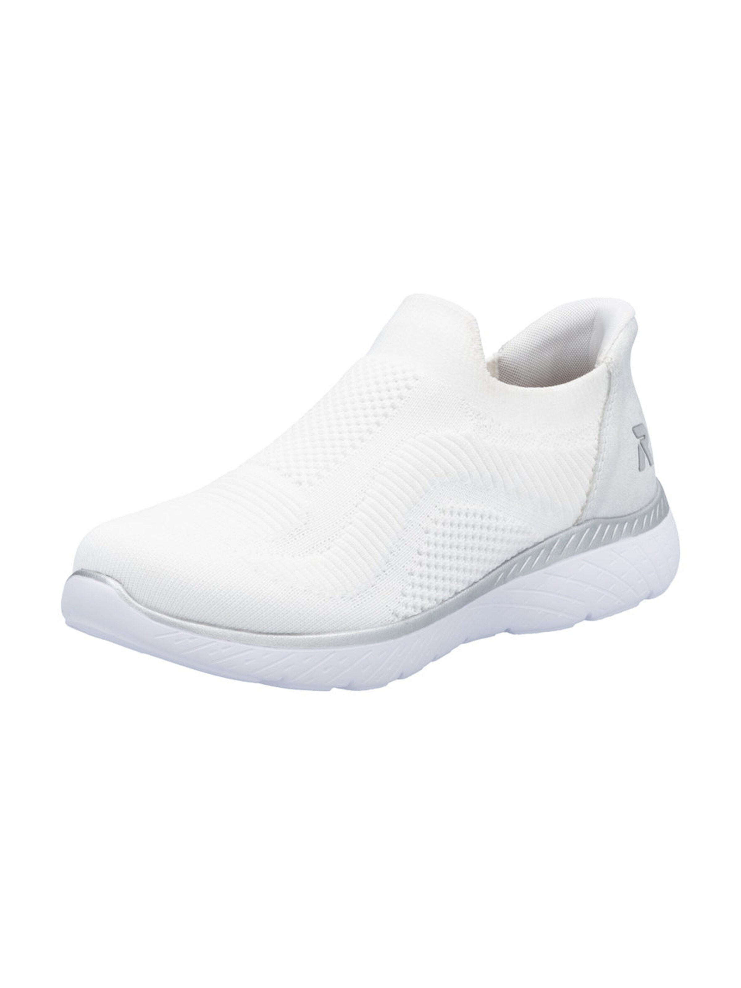 Rieker Sport Спортни обувки Slip On в бяло: отпред