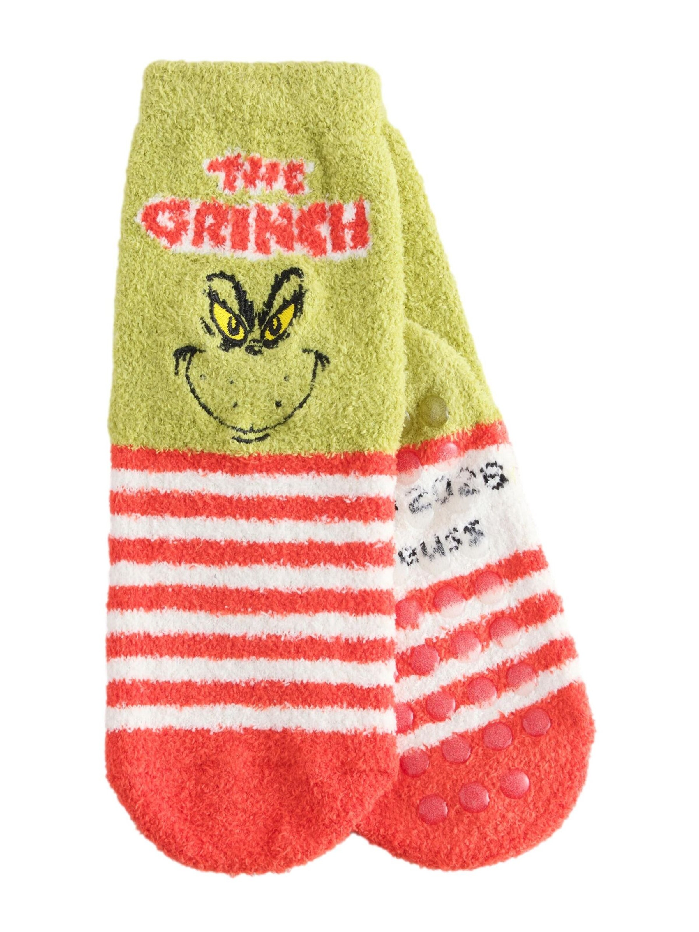Next Κάλτσες 'The Grinch Christmas' σε πράσινο: μπροστά