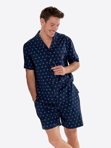 HOM Pyjama kort ' Indio ' in Blauw
