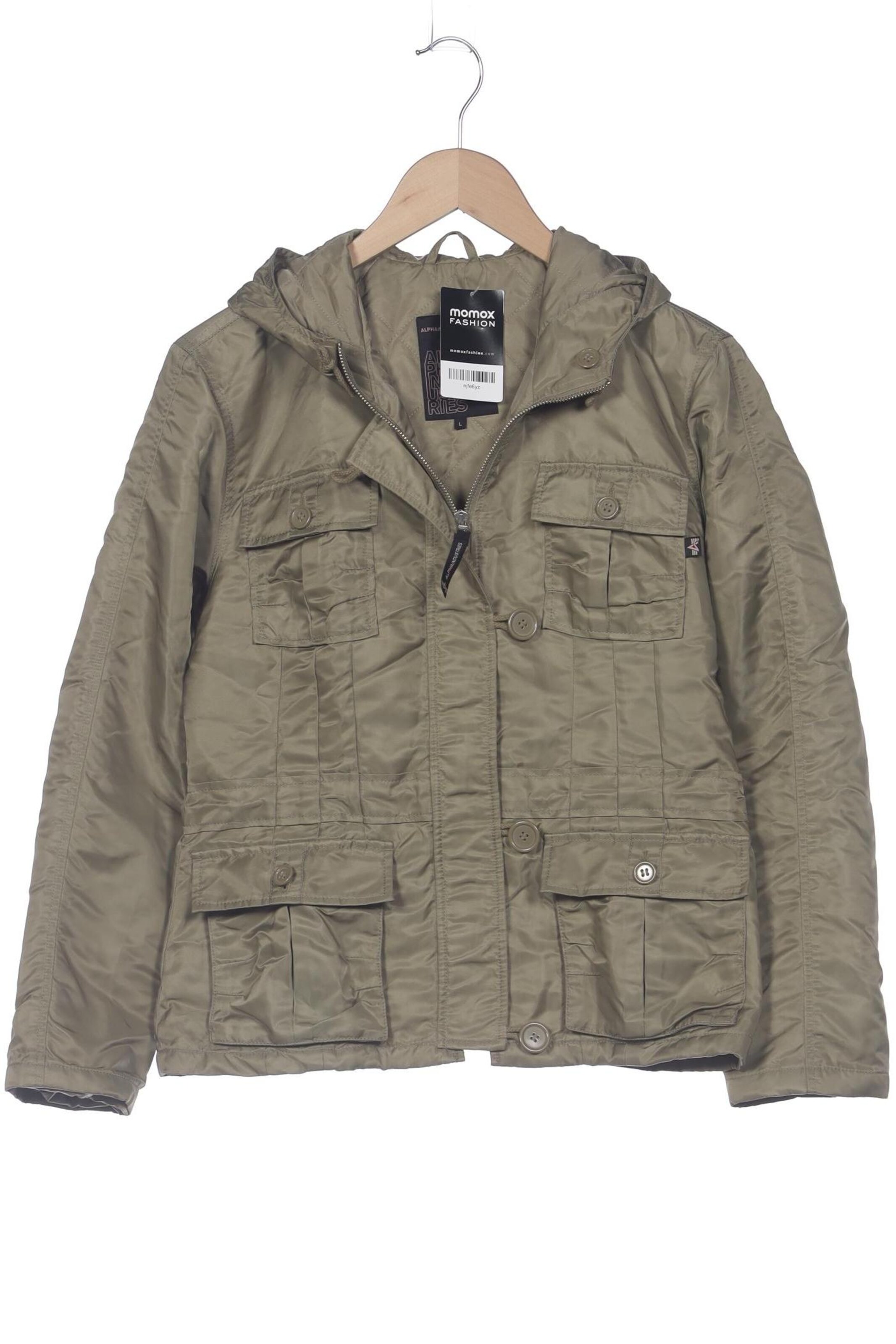 ALPHA INDUSTRIES Jacket & Coat in L in Green: front
