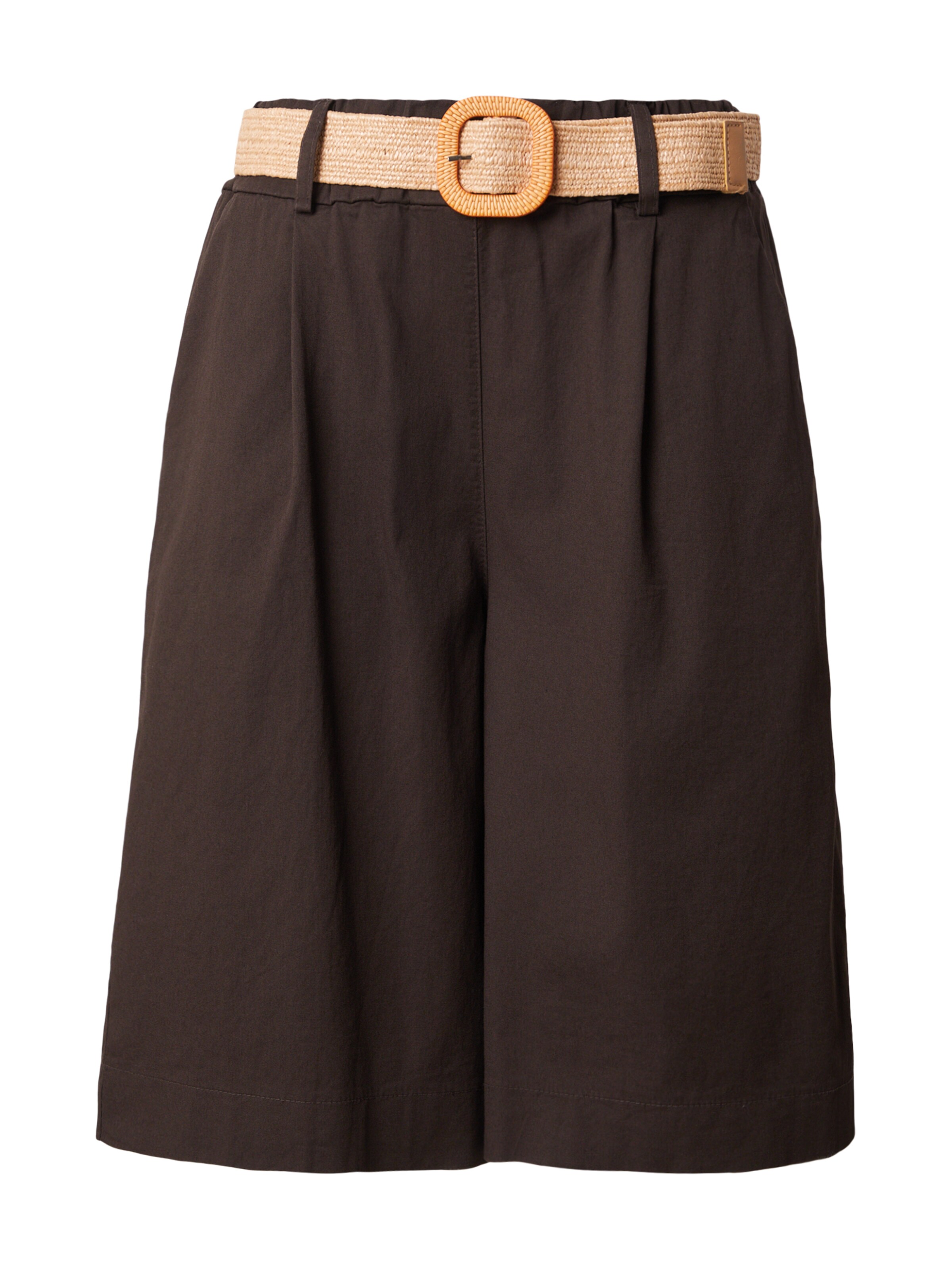ZABAIONE Wide leg Pleat-front trousers 'Ja44ana' in Brown: front