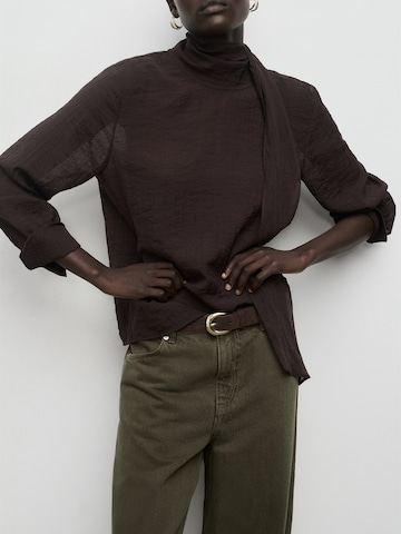 MANGO Wide leg Jeans 'VALENTIN' in Green
