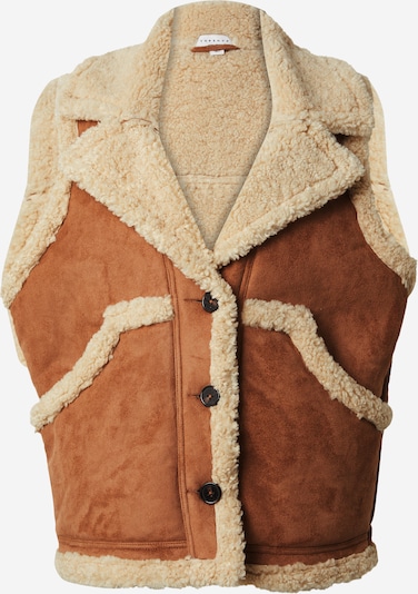 TOPSHOP Vest i beige / cognac, Produktvisning