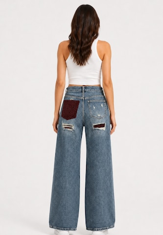 Wide leg Jeans di Elara in blu