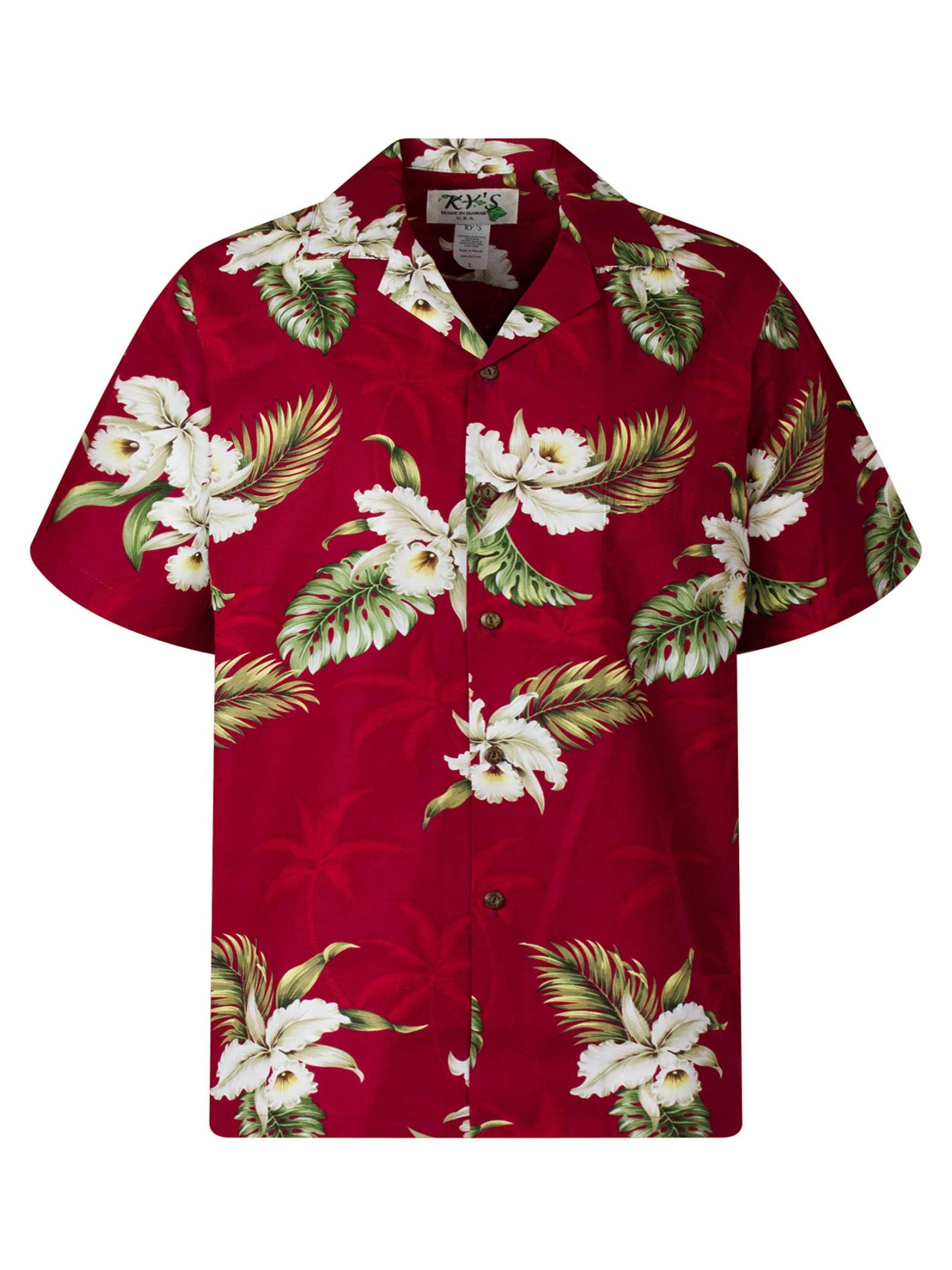KY's Regular Fit Hemd 'Enzian'‌‌‌‌‌‌‌‌‌ in Rot: Vorderseite