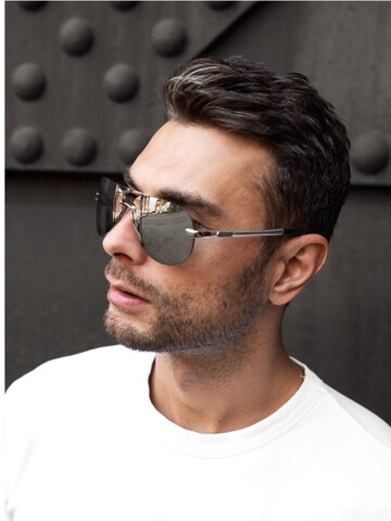 VEYREY Sunglasses 'Pilotenbrille Sonnenbrillen Laudin' in Silver