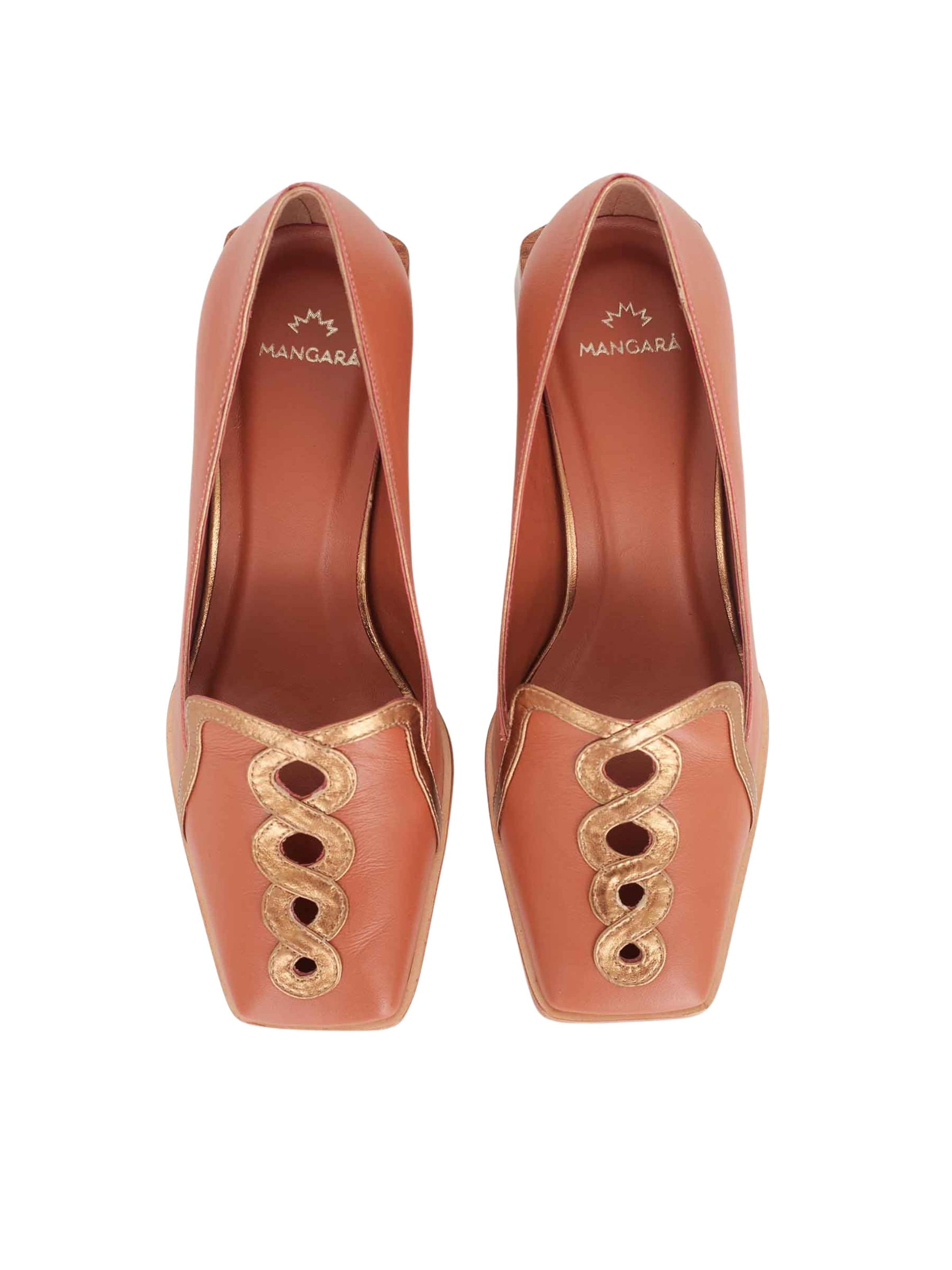 Mangara Atelier - Mocasines 'Mocassin Cordia en Cuir Caramel' en marrón