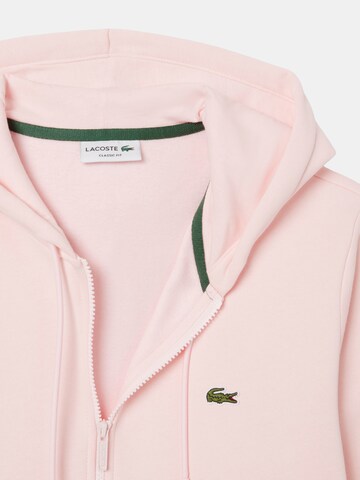 LACOSTE Zip-Up Hoodie in Pink