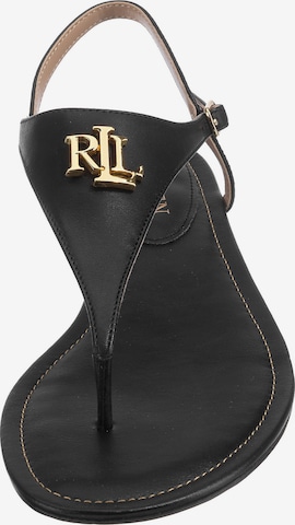 Lauren Ralph Lauren T-Bar Sandals 'Ellington' in Black