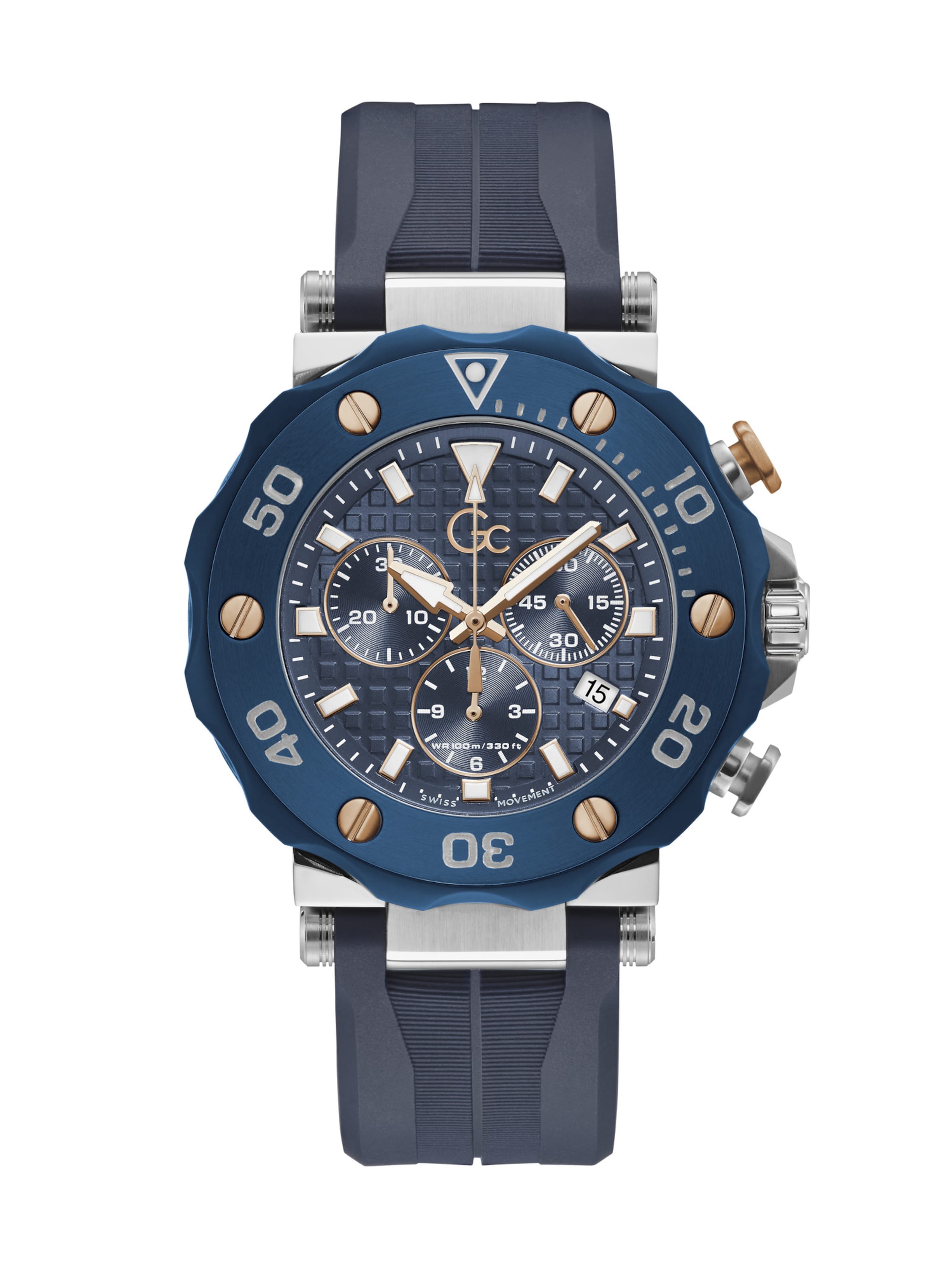 Gc Uhr  'DiverCode Chrono ' in Blau: Vorderseite