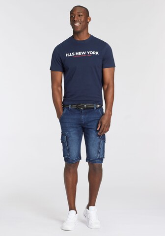 H.I.S Regular Cargohose in Blau