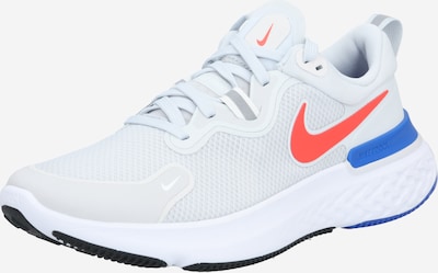 NIKE Chaussure de course 'React Miler' en bleu / gris clair / rouge orangé, Vue avec produit