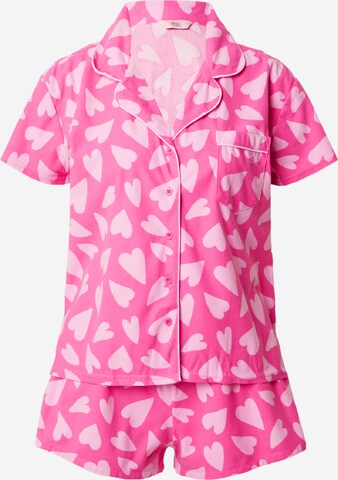 Boux Avenue Short Pajama Set in Pink: front