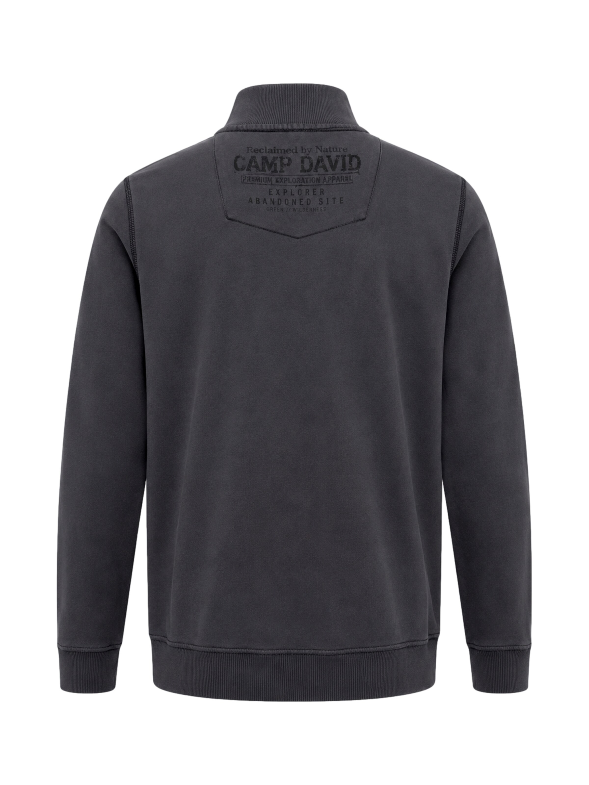 CAMP DAVID - Sudadera con cremallera 'Wild Sites II' en gris