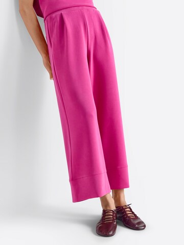 Rich & Royal - Pierna ancha Pantalón plisado en rosa: frente