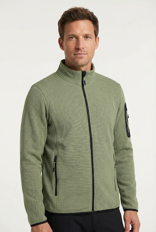 ICEPEAK Athletic Fleece Jacket 'Bredstedt' in Green: front