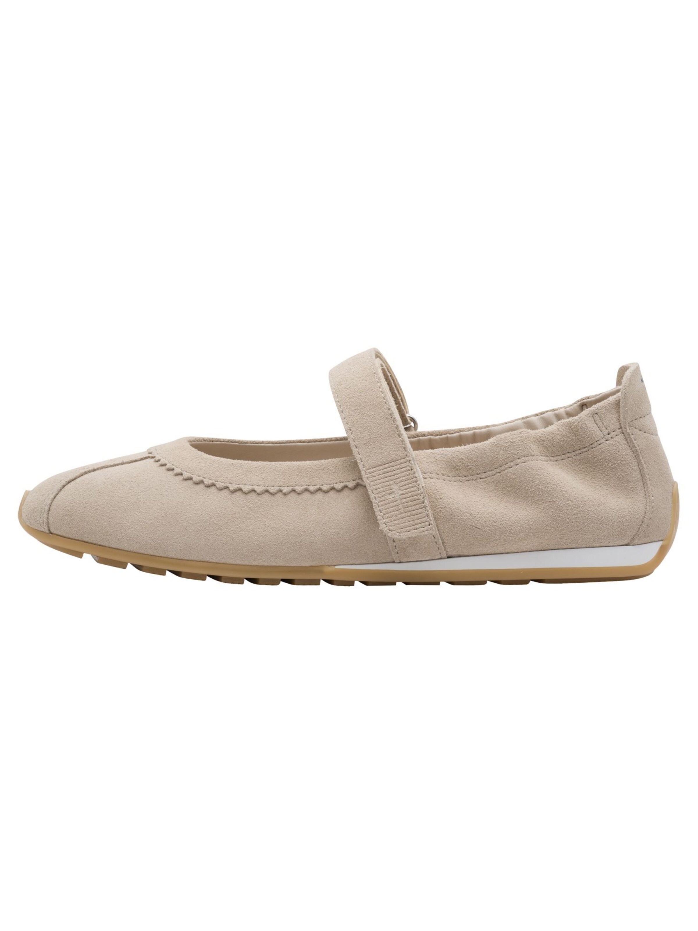 Tamaris Ballerina met riempjes in Beige