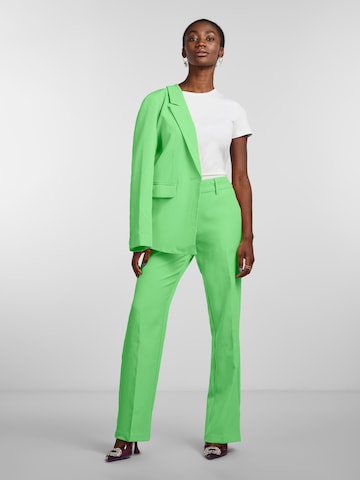 Y.A.S Flared Trousers with creases 'BLURIS' in Green