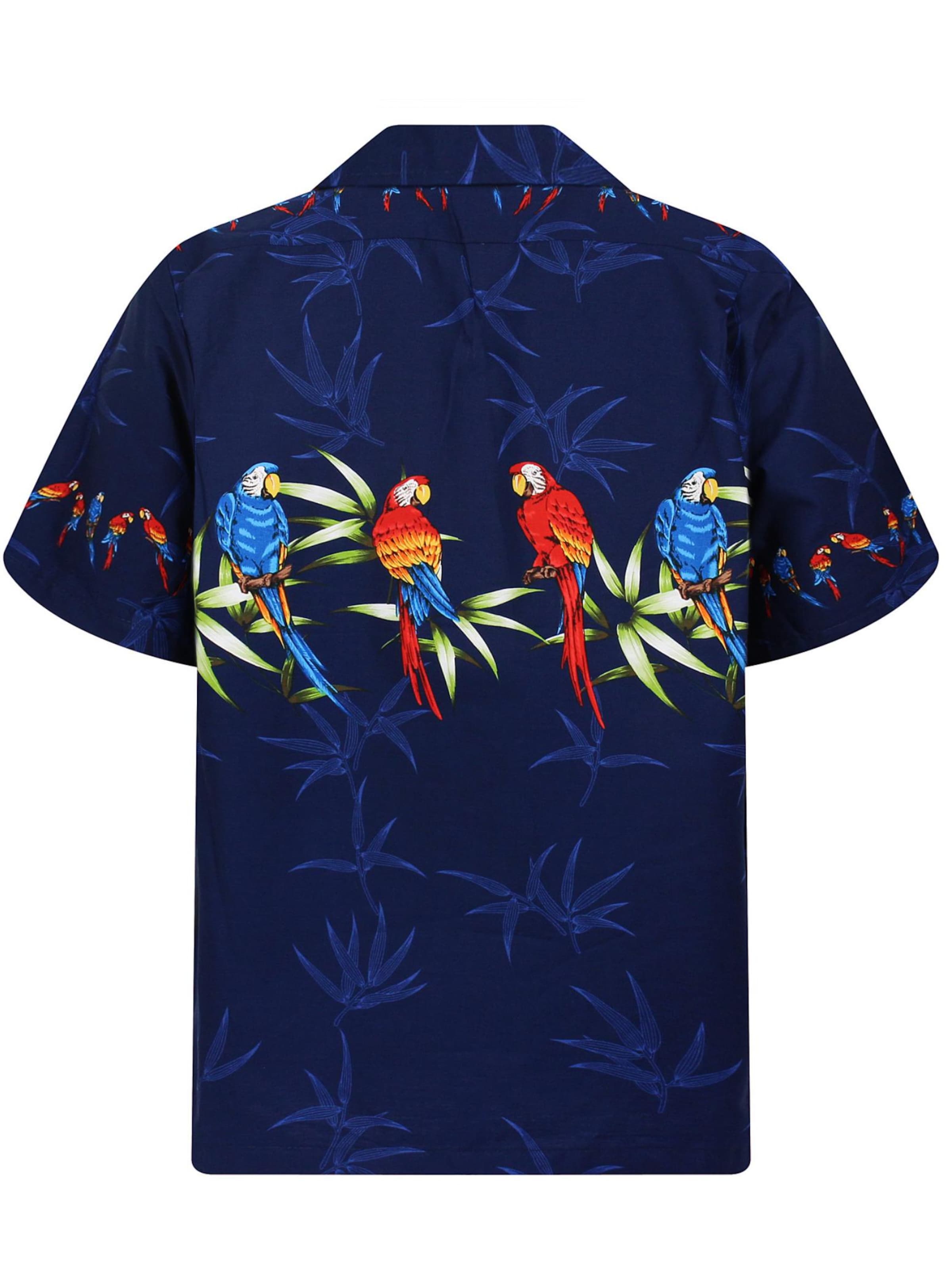 Pacific Legend Regular fit Button Up Shirt 'Papagei' in Blue