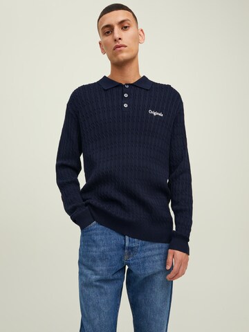 JACK & JONES Sweter 'Park' w kolorze niebieski: przód