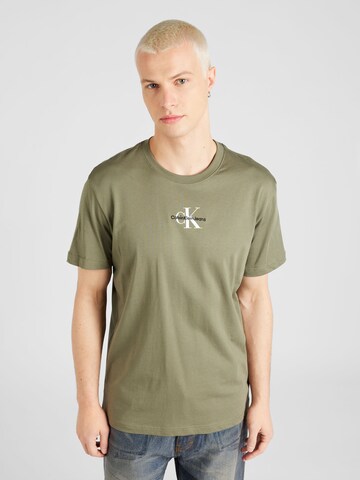 T-Shirt Calvin Klein Jeans en vert : devant