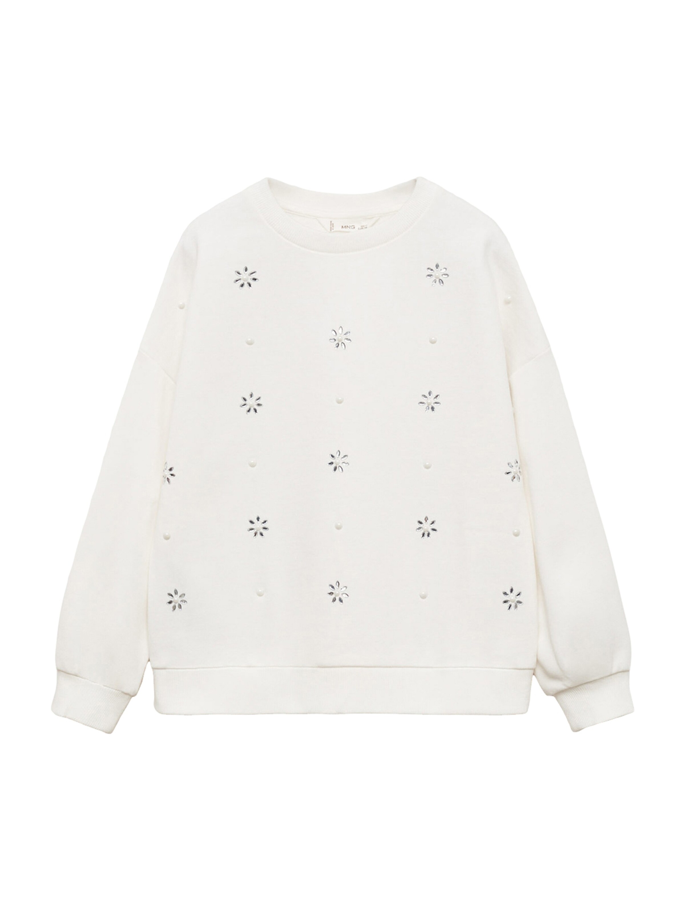 MANGO KIDS Tréning póló 'PEARLS' - fehér: elől