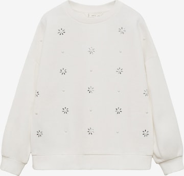 MANGO KIDS Sweatshirt 'PEARLS' in Wit: voorkant
