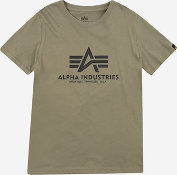 ALPHA INDUSTRIES Футболка в Зеленый: спереди