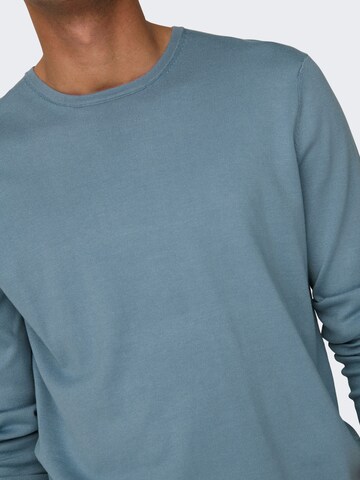 Pull-over Only & Sons en bleu