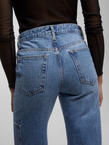 Pull&Bear Wide Leg Jeans i blå