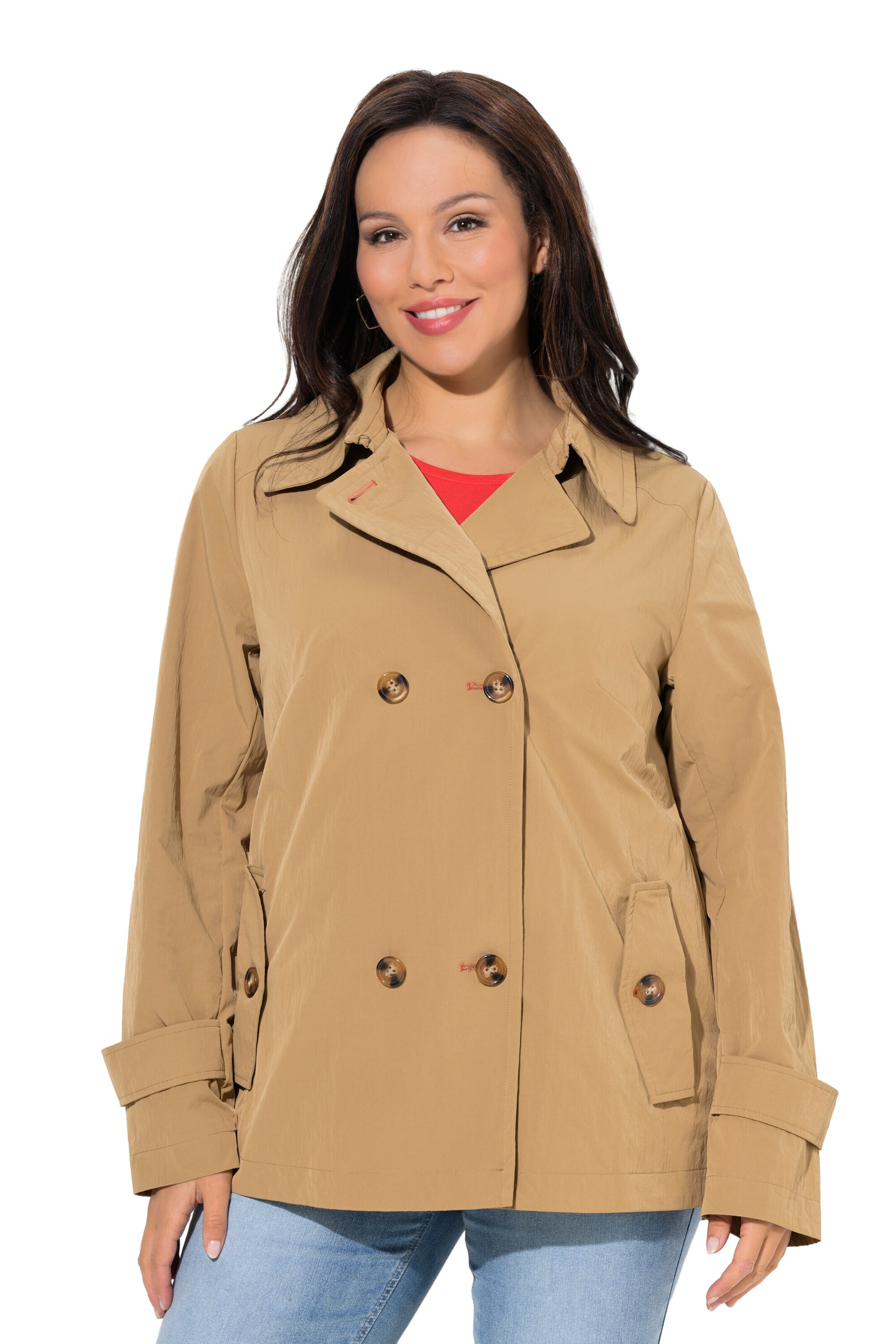 Ulla Popken Jacke in Beige: Vorderseite