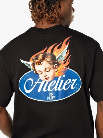 ATELIER OF FAITH Shirt 'ANGELS DON'T FALL' in Black: front
