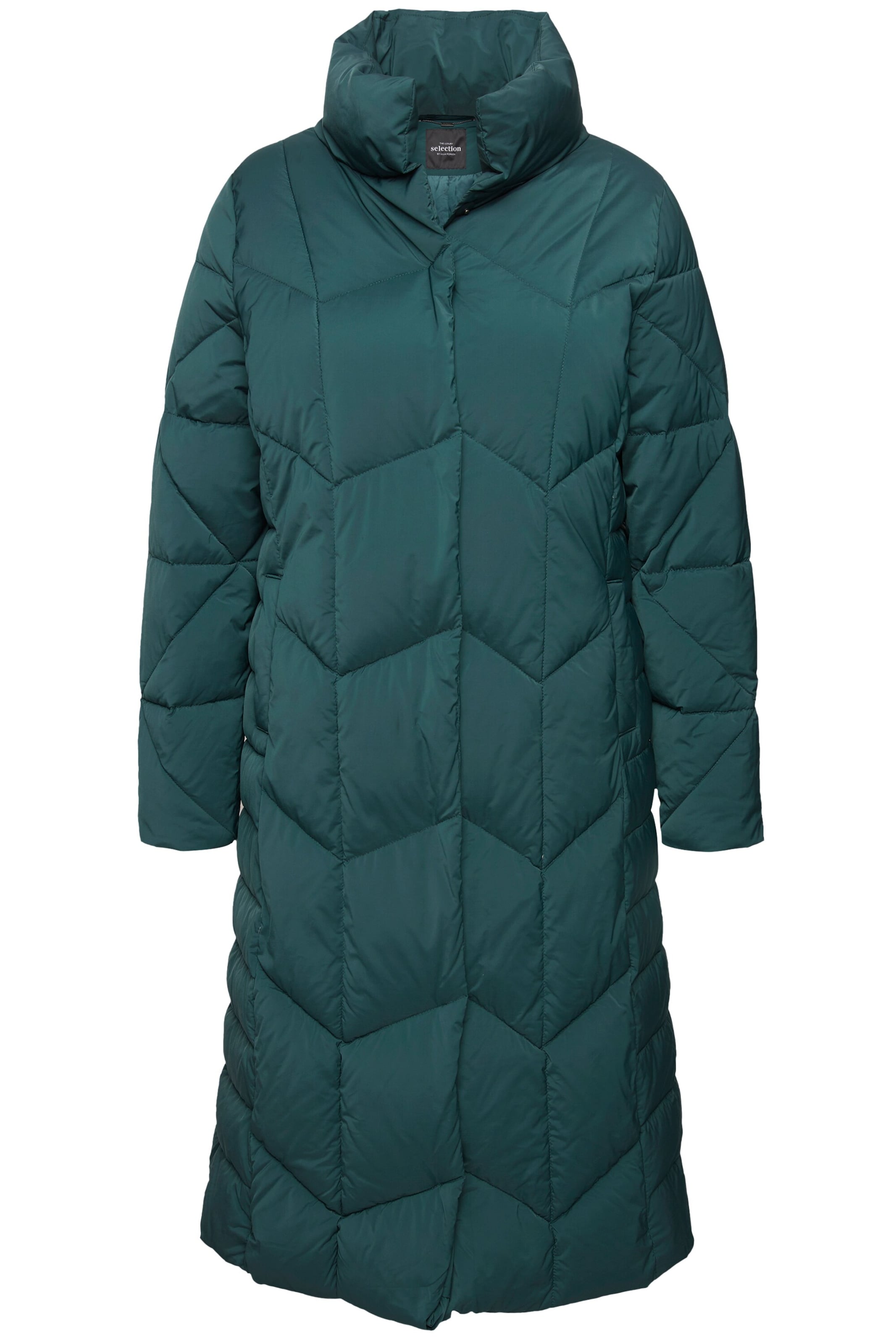 Ulla Popken Tussenmantel in Groen: voorkant