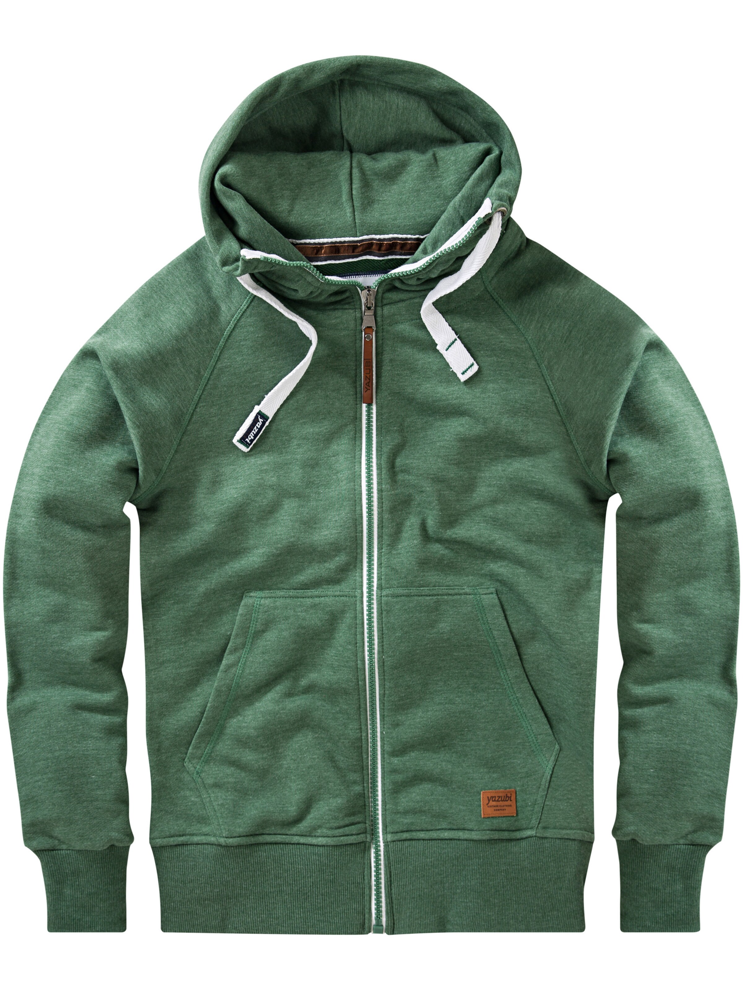 yazubi Zip-Up Hoodie 'Jacob' in Green