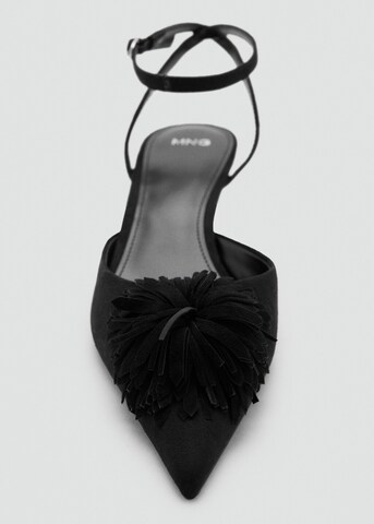 MANGO Slingback Pumps 'Pom' in Black