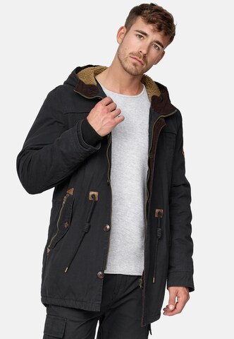 INDICODE JEANS Parka 'Barge' in Schwarz: Vorderseite