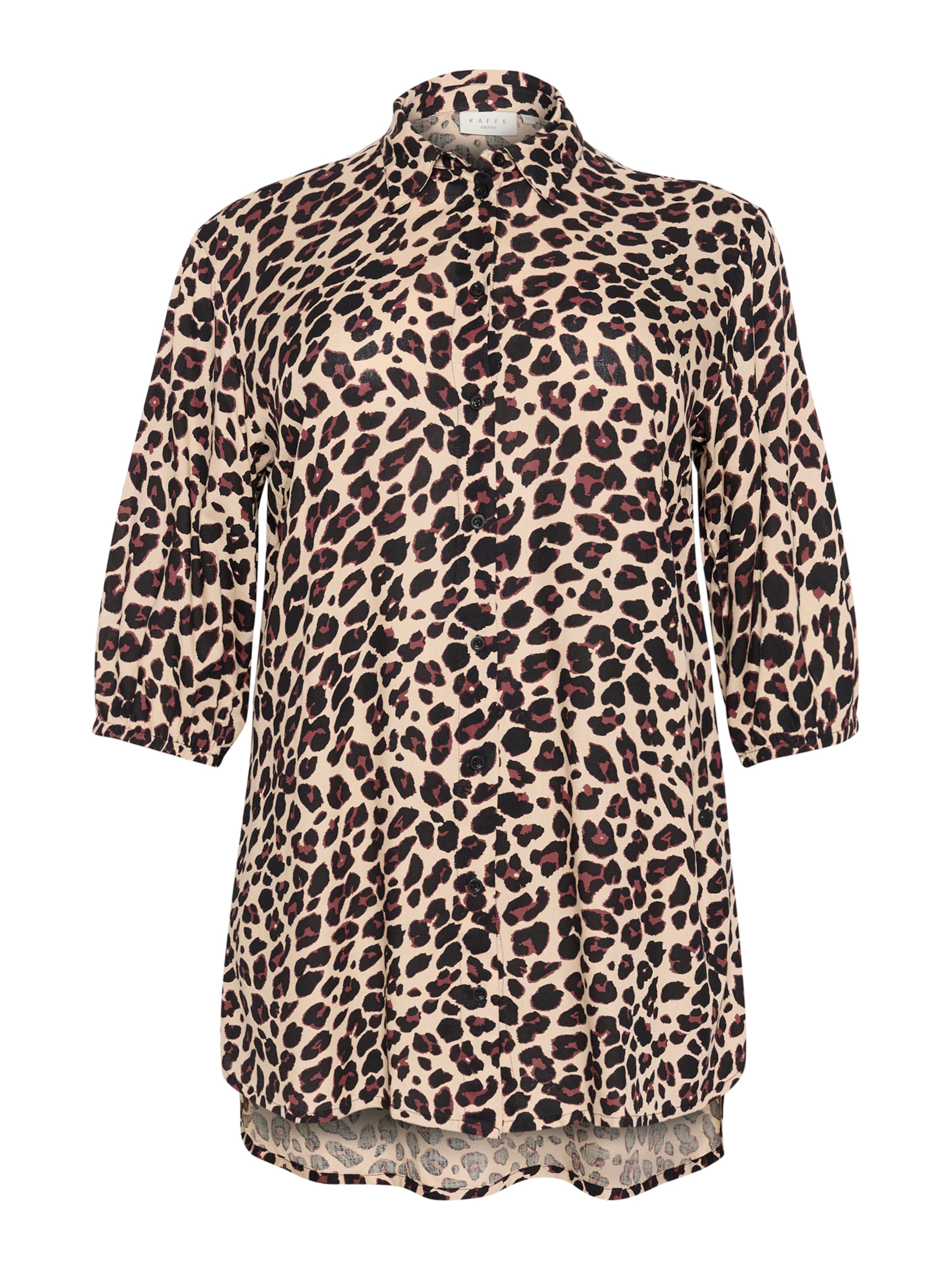 KAFFE CURVE Блуза 'KC Sonna' в кафяво: отпред